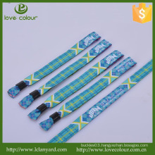 2015 OEM wholesale promotional Fabric polyester custom wristband for VIP